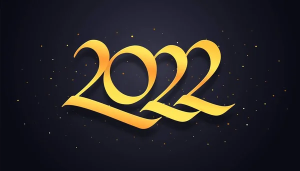 Felice anno nuovo 2022 tipografia — Vettoriale Stock