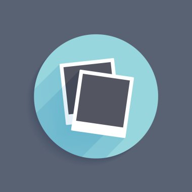 vektör simgesi iki anlık fotoğraf çerçevesi düz tarzı