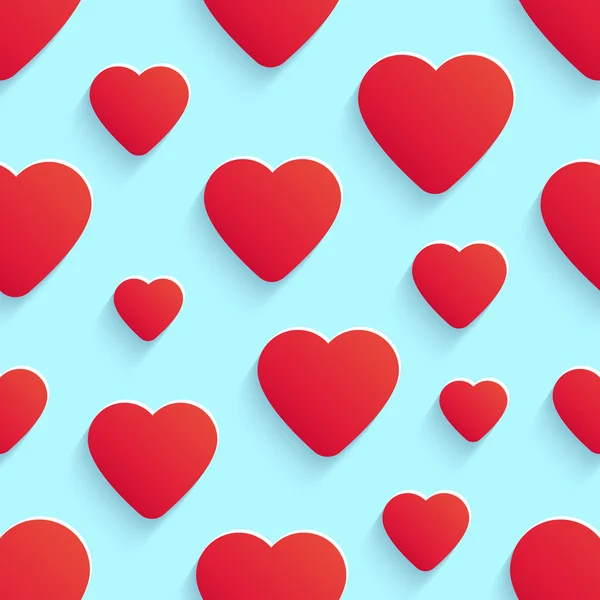 Patrón sin costura vectorial para el Día de San Valentín con corazones — Archivo Imágenes Vectoriales