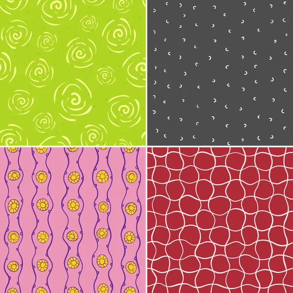 Motifs sans couture vectoriels colorés — Image vectorielle