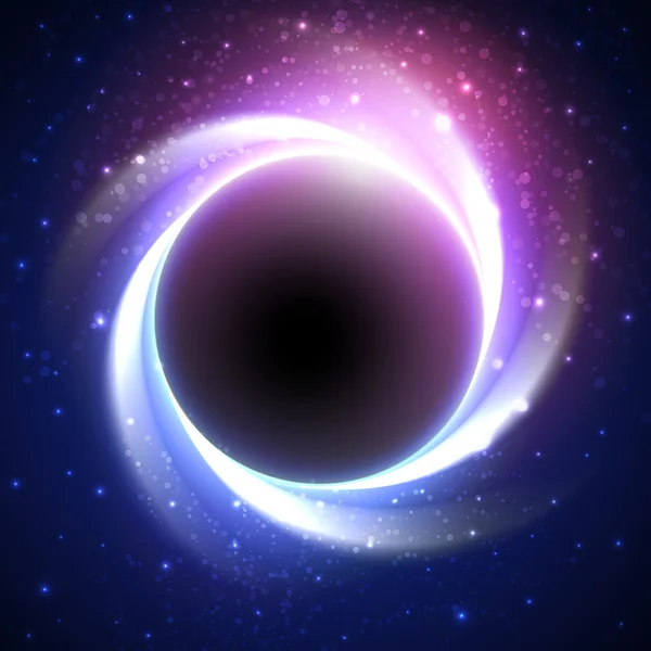 Uzak bir galaksi güzel eclipse. Vektör arka plan