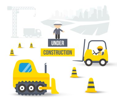 İnşaat alanında. Şehir kurma kavramı.