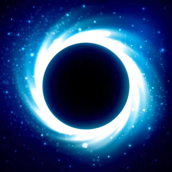 Černá díra ve vesmíru. Vzdálené galaxie — Stockový vektor