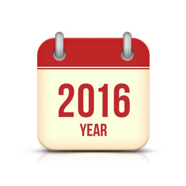 Yeni yıl 2016 takvim simgesini
