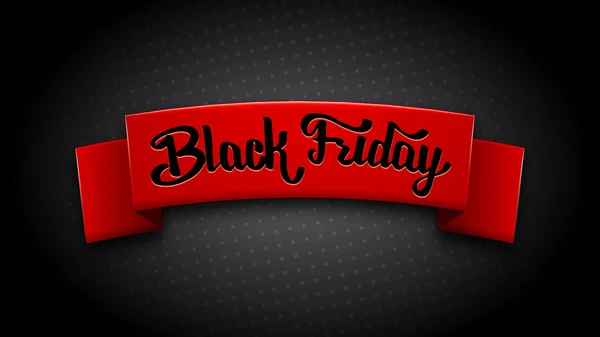 Siyah Cuma satış için gerçekçi kırmızı kurdele.