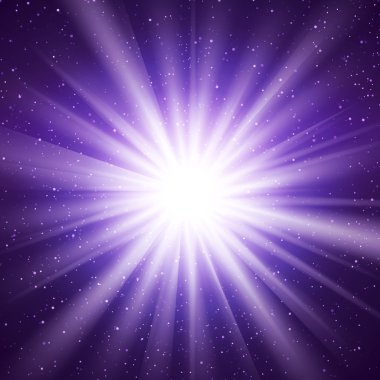 Uzayda patlama ile soyut vektör arka plan