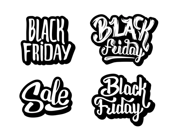 Black Friday koop typografie vector stickers — Stockvector