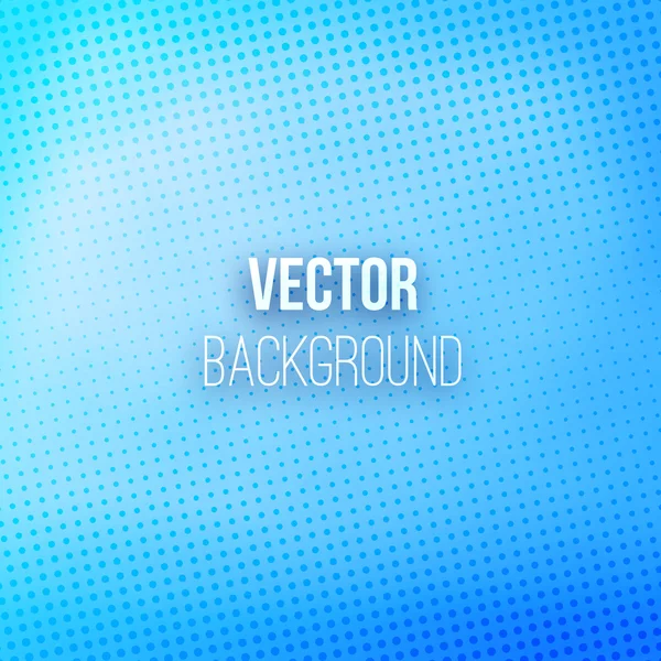 Blue Blurred Background With Halftone Effect — Stock Vector