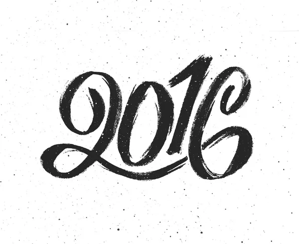 Új év 2016 vintage üdvözlőlap — Stock Vector
