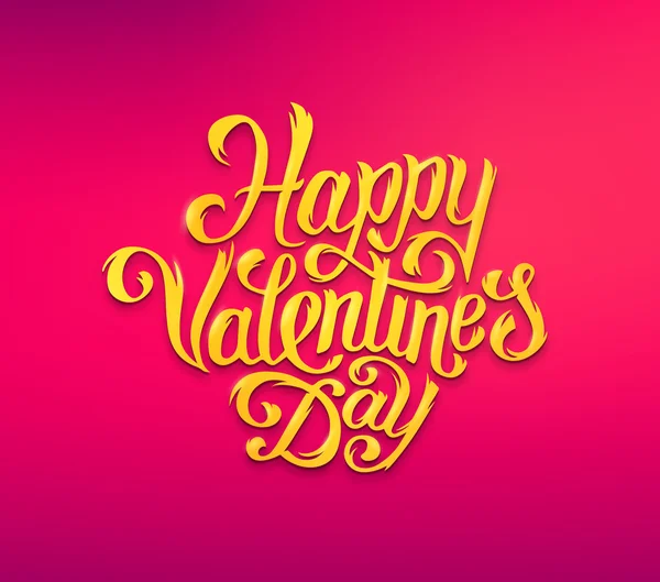 Glückliche Valentinstag Text Typografie Grüße — Stockvektor