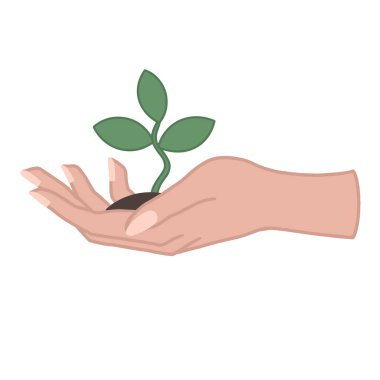 Fide toprak çizgisi simgesinde holding eller