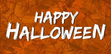 Mutlu Cadılar Bayramı vektör harfleri. Tatil el yazısı posteri, tebrik kartı, parti davetiyesi. İzole illüstrasyon.