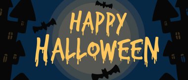 Mutlu Cadılar Bayramı vektör harfleri. Tatil el yazısı posteri, tebrik kartı, parti davetiyesi. İzole illüstrasyon.