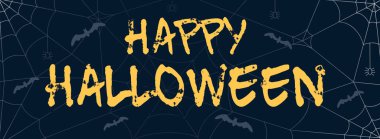 Mutlu Cadılar Bayramı vektör harfleri. Tatil el yazısı posteri, tebrik kartı, parti davetiyesi. İzole illüstrasyon.