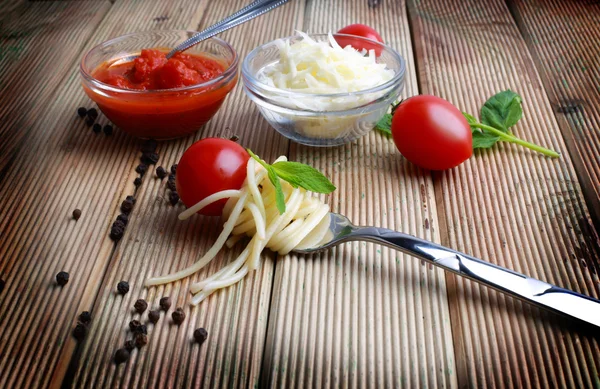 Spaghetti on a fork — Stock Photo, Image