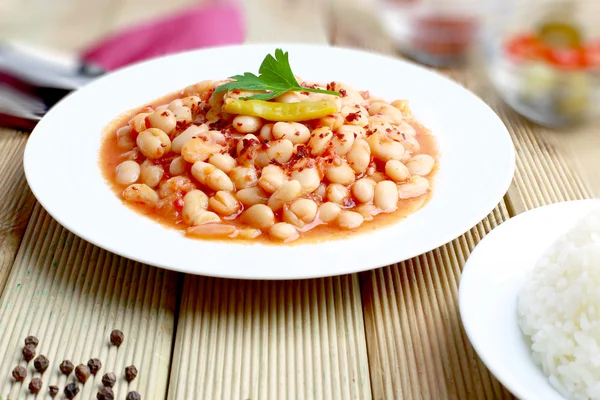 White beans stewed