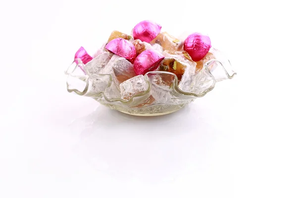 Chocolate and Turkish delight — Stock Photo, Image