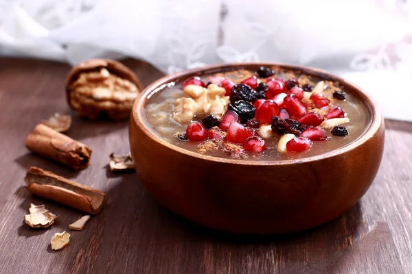 Noah's Pudding is a Turkish dessert — Stock Photo, Image