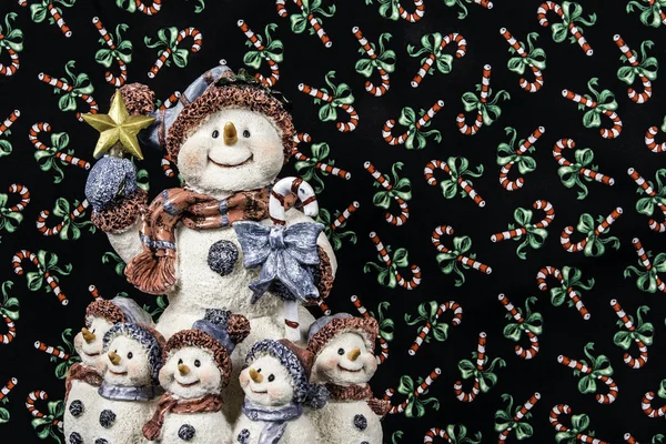 Christmas Snow Family — Stock Photo, Image