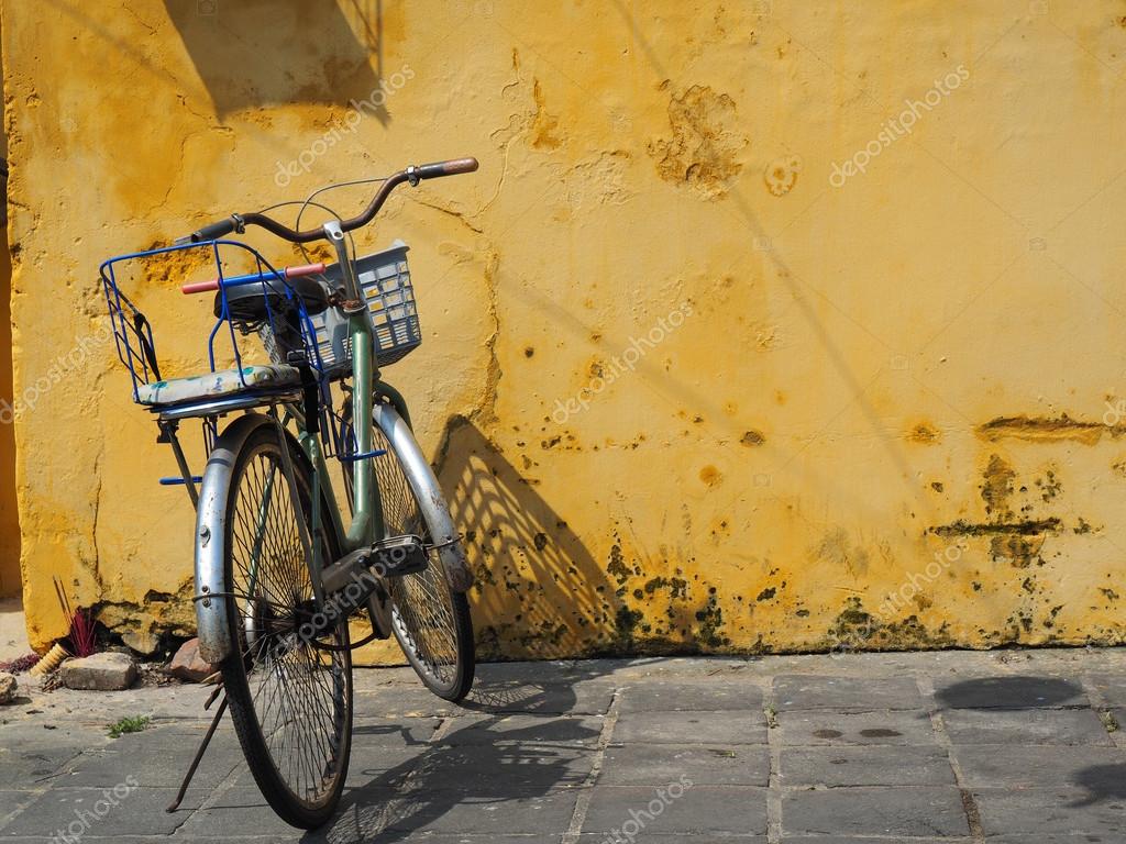 old bike with basket