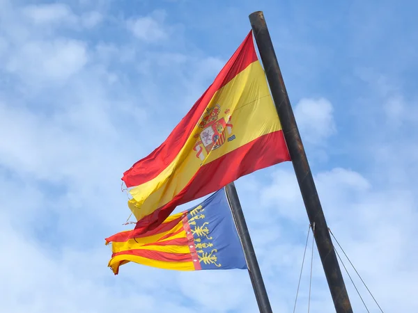 Lijst van vlaggen van Spanje — Stockfoto