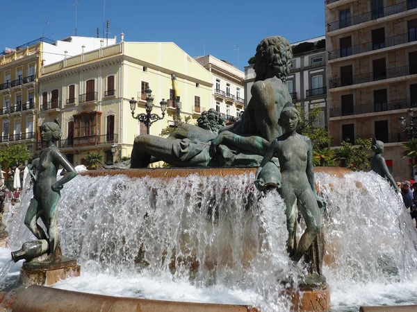 Fontein in Valencia, Spanje — Stockfoto