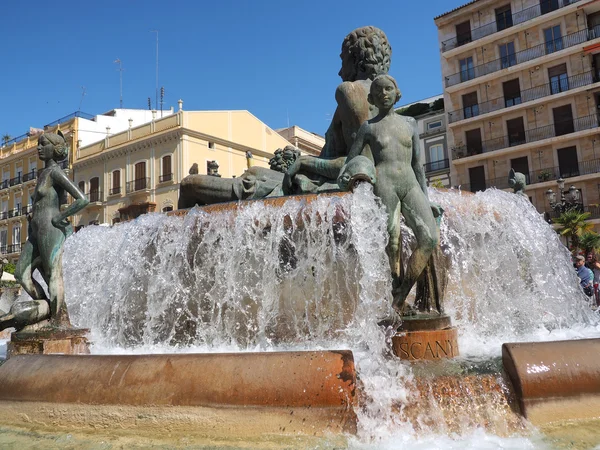 Valencia, 스페인에서 분수 — 스톡 사진