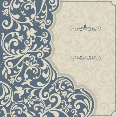 Vintage şablon desen ve süslü Kenarlıklar. 