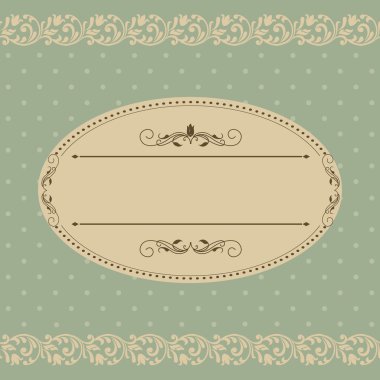 Vintage şablon desen ve süslü kenarlıklar. Davetiye, tebrik kartı, sertifika için süs dantel modeli.