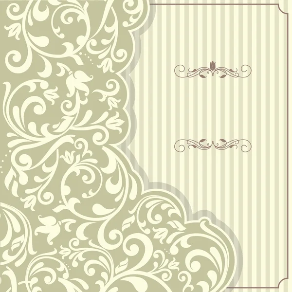 Vintage template with pattern and ornate borders. Ornamental lace pattern for invitation, greeting card, certificate. Royalty Free Stock Illustrations