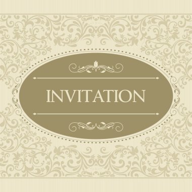 Vintage şablon desen ve süslü kenarlıklar. Davetiye, tebrik kartı, sertifika için süs dantel modeli.