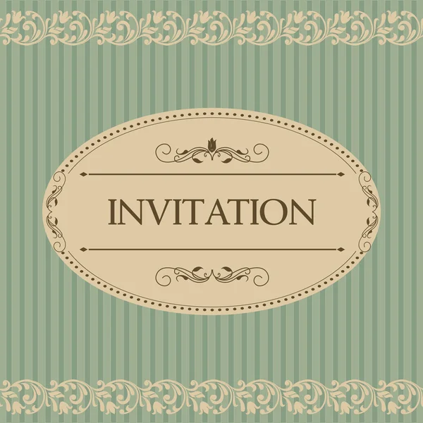 Modèle vintage avec motif et bordures ornées. Modèle de dentelle ornementale pour invitation, carte de vœux, certificat . — Image vectorielle