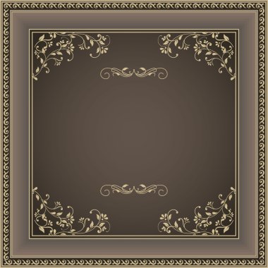 Viktorya döneminden kalma dikişsiz arkaplanda vintage çerçeve