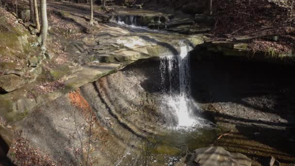 Blue Hen Falls Park Narodowy Cuyahoga Valley Ohio Stany Zjednoczone — Wideo stockowe