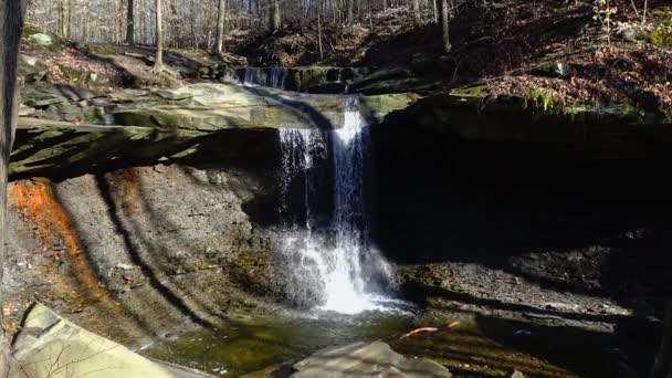 Blue Hen Falls Park Narodowy Cuyahoga Valley Ohio Stany Zjednoczone — Wideo stockowe