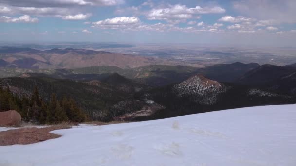 Colorado Baharı Colorado Abd Deki Pikes Tepesi Dağları Nın Güzel — Stok video