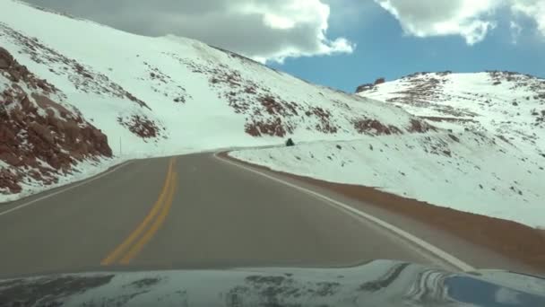 Colorado Usa Máj 2018 Winding Road Leading Pikes Peak Hegy — Stock videók
