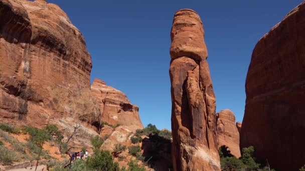 Pemandangan Berkarat Taman Nasional Arches Moab Utah Amerika Serikat — Stok Video
