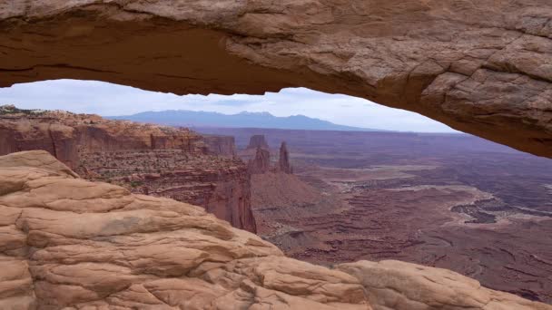 Vista Mesa Arch Nel Canyonlands National Park Vicino Moab Utah — Video Stock