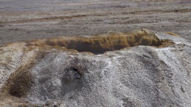 Kaynar Kaynayan Gayzer Büyük Patlamalarla Aktif Gayzer Yellowstone Ulusal Parkı — Stok video