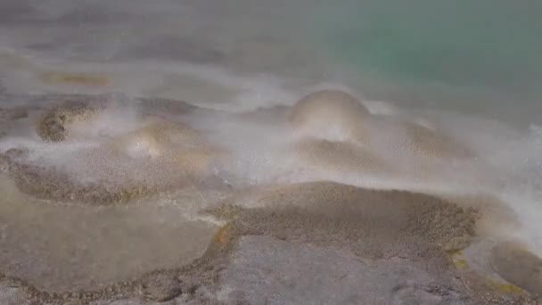 Bollitore Acqua Bollente Geyser Geyser Attivo Con Grandi Eruzioni Parco — Video Stock