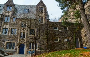 PRINCETON, NJ USA - 12 Kasım 2019: Ivy League College Building, Princeton Üniversitesi, NJ USA