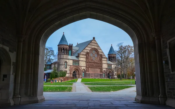 Princeton Usa Novembro 2019 Vista Arco Blair Hall Campus Universidade — Fotografia de Stock