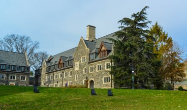 PRINCETON, NJ USA - NOVEMBER 12, 2019: Princeton Üniversitesi, ABD 'nin New Jersey şehrinde bulunan özel bir üniversitedir..