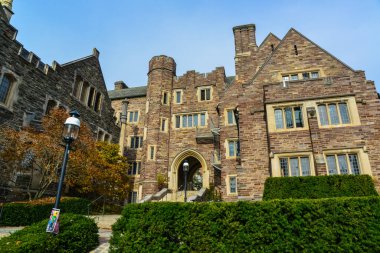 PRINCETON, NJ USA - NOVEMBER 12, 2019: Princeton Üniversitesi, ABD 'nin New Jersey şehrinde bulunan özel bir üniversitedir..