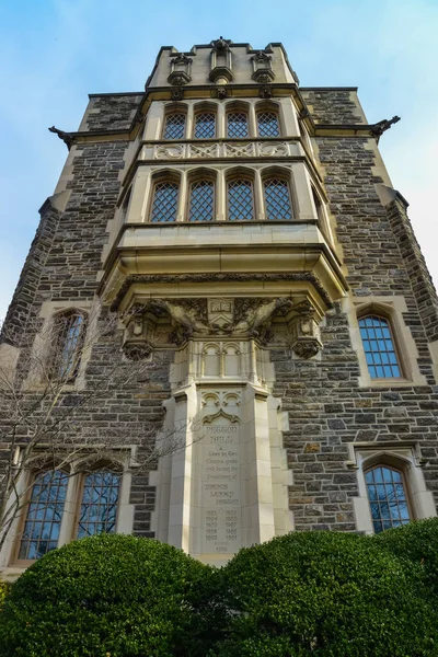 美国新泽西州普林斯顿 2019年11月12日 教育大楼的建筑元素 普林斯顿大学 美国新泽西州普林斯顿 — 图库照片