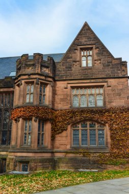 PRINCETON, NJ USA - 12 Kasım 2019: Princeton Üniversitesi kampüsü, New Jersey, ABD