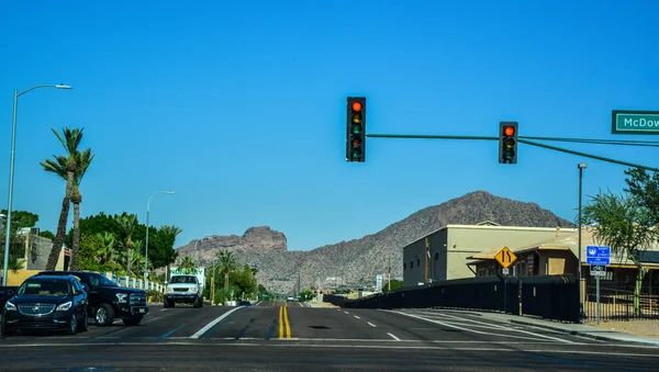 Usa Phenix Arizona November 2019 Közlekedési Lámpák Közlekedési Jelzések Útjelzők — Stock Fotó
