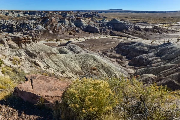 Painted Desert Sunny Day Diverse Sedimentary Rocks Clay Washed Out — Stock Photo, Image