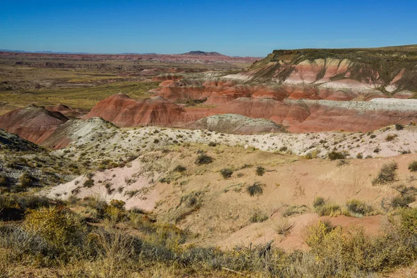 Arizona Mountain Eroded Landscape Petrified Forest National Wilderness Area Painted — Stock Photo, Image